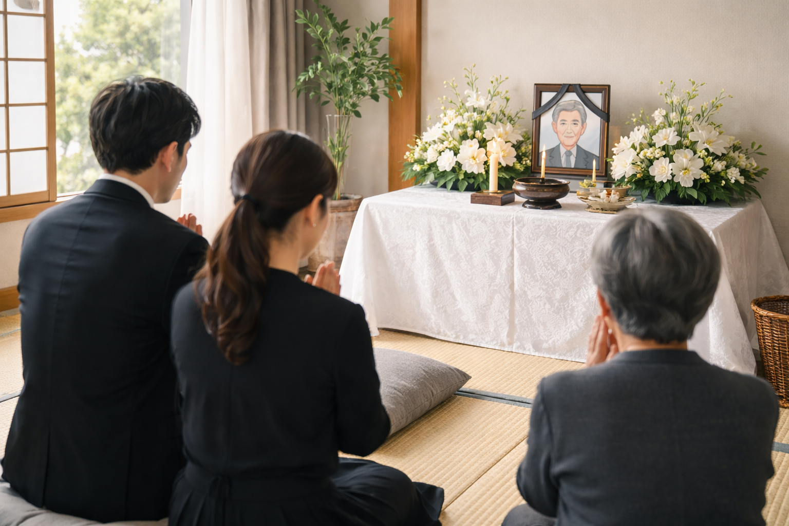 自宅葬（我が家で葬儀）のメリット・注意点・費用の目安を解説するコラム記事のイメージ